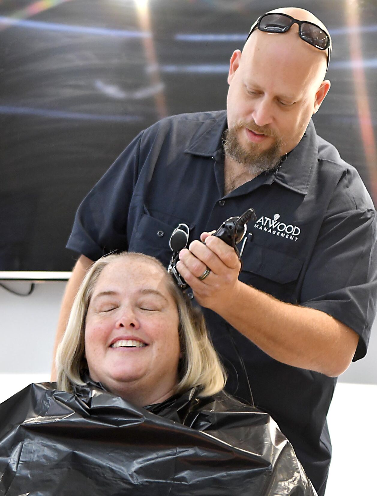 United Way head shaving 1